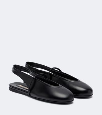 Miu Miu Leather slingback flats
