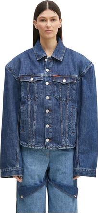Martine Rose Extreme Shoulder Denim Jacket - Dames - Spijkerjassen - Blauw - XS - Denim - Jassen