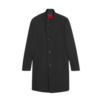 HUGO BOSS Enkelrij jas - Heren - Mantel - Zwart - 2XL - Jassen