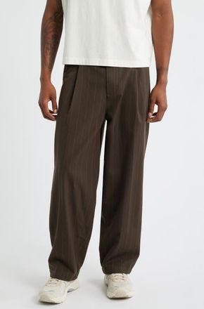 Obey Dean Pleated Stripe Pants in Wren Multi at Nordstrom, Size 34