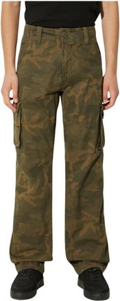 Alpha Industries Jet Camo Pant - Heren - Straight fit broeken - Groen - W33 - Katoen - Broeken