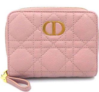 Dior Pink Leather Wallet (Bi-Fold) (Pre-Owned)
