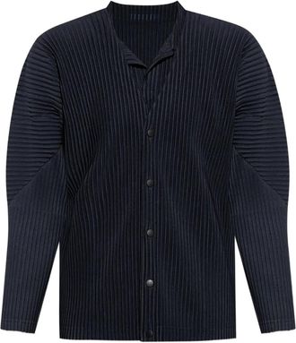 Homme Plissé Issey Miyake Cardigan plissettato - Blu