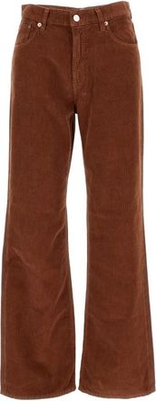 Haikure Wide Jeans - Dames - Loose Fit Jeans - Bruin - W28 - Katoen - Jeans