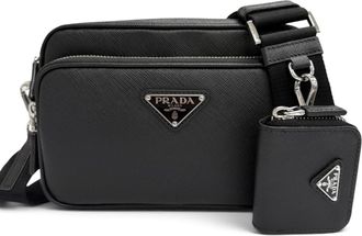Prada Black Leather Pouch Shoulder Bag (Pre-Owned)