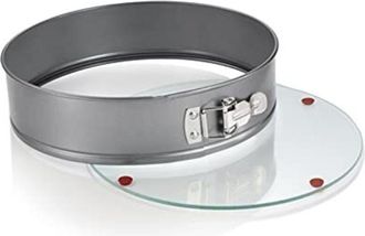 Tescoma Tortiera apribile Delicia &oslash; 28 cm, con Fondo in Vetro, Metallo