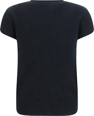 Balmain Womens Black Wool Oves Aries Sleeveles Sweater Clothing