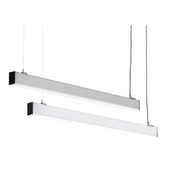 Trade Shop Trade Shop - Copy Of Plafoniera Sospensione 40w 120cm Con Cavi Sospensione Alluminio Silver Luce 6500k 00640