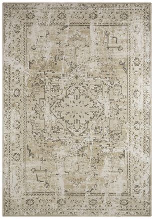 Nazar Rugs Alfombra vintage con motivos florales en verde pastel - 200x290
