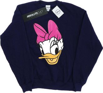 Disney Dames/Dames Daisy Eend Hoofd Geschilderd Sweatshirt (Marineblauw)