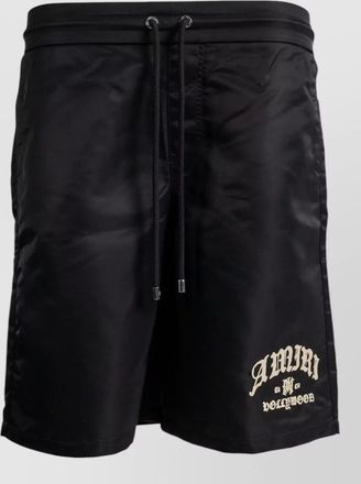 Amiri hollywood logo shorts elastic waistband pockets