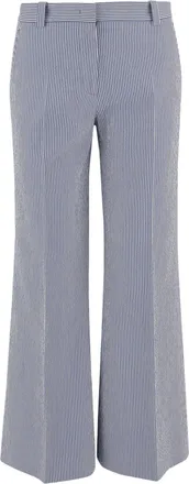 Ql2 Quelledue Striped Stretch Cotton-Blend Pants