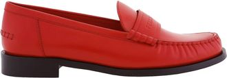 Ferragamo Ferragamo Red Irina Leather Moccasin