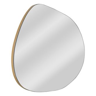 Dmora Espejo Dorno, Forma Ovalada, Tipo De Pared, Color Estructura Transparente, 55x75h Cm Dorado