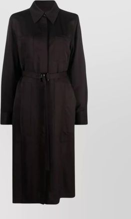 Jil Sander collar belted waist coat with long sleeves