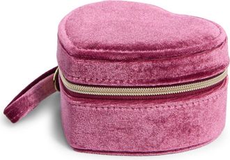 Nordstrom Velvet Heart Jewelry Box in Dusty Rose Velvet at Nordstrom Rack