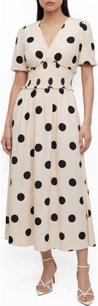 By Design Carlotta Smocked Waist Midi Dress in Harper Dot at Nordstrom Rack, Size X-Small