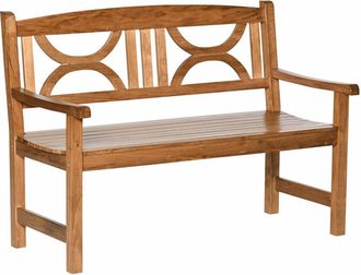 OUTSUNNY 2-Seater Wooden Garden Bench Outdoor Patio Loveseat Natural - Outsunny