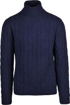 Daniele Fiesoli Truien & Vesten, Heren, Blauw, L, Wol, Maglione Intrecciato