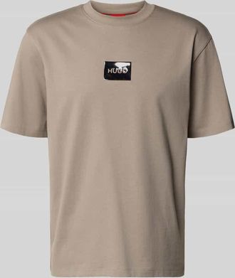 HUGO BOSS Regular Fit T-Shirt aus reiner Baumwolle Modell DUMEON in Hellbraun, Gr&ouml;&szlig;e XXL