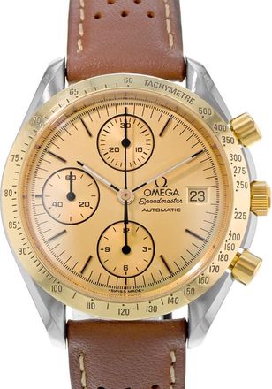 Omega Pre-owned Omega Speedmaster Date Chronograph Automatic Gold Dial Mens Watch 3311.10
