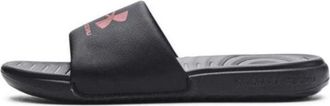 Under Armour (WMNS) Under Armour Ansa Fixed Slide Black Pink Elixir 3023772-007