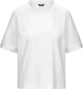 K-Way T-Shirt - Dames - T-shirts - Wit - XL - Katoen - Tops