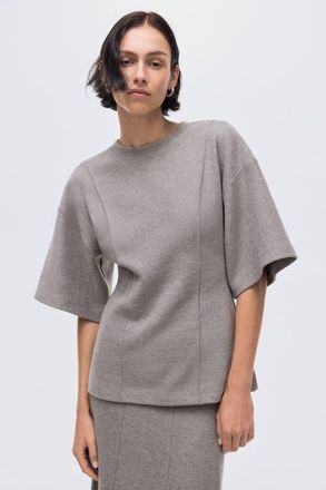 H&M Loose-fit Fine-knit Top in Taupe at Nordstrom, Size Medium