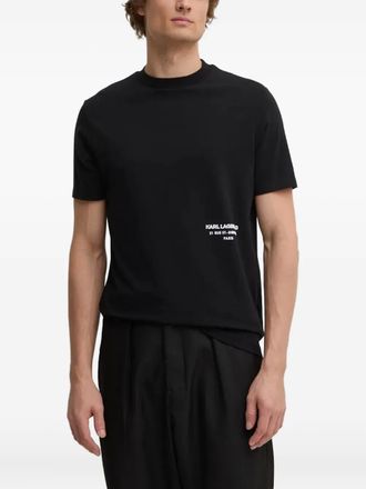Karl Lagerfeld logo-print T-shirt - men - Fabric - M - Black