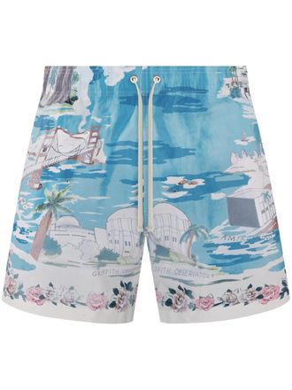 Amiri Costume da bagno con stampa - Blu