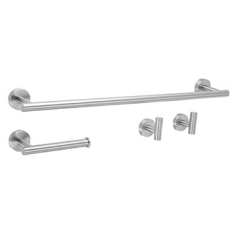 Rea Juego De Perchas Para Ba&ntilde;o Rea Ari Brush Nickel