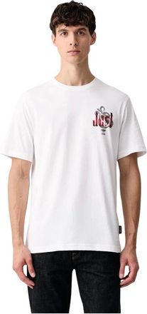 Just Cavalli Camiseta de algod&oacute;n - Tops - Hombre - Blanco - L