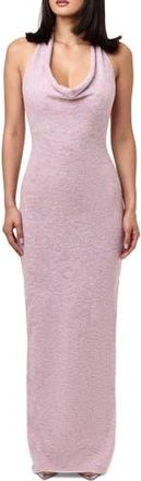 Naked Wardrobe Halter Neck Knit Maxi Dress in Lavender at Nordstrom Rack, Size X-Large