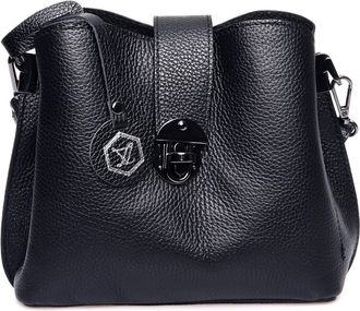 Luisa Vannini Zwart Rundleer Tas