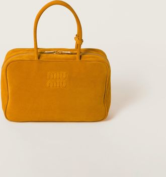 Miu Miu Suede Beau Bag, Woman, Whiskey