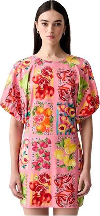 Never Fully Dressed Mini T-shirt Jurk - Dames - Korte kleedjes - Veelkleurig - L - Katoen - Kleedjes