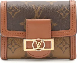 Louis Vuitton Brown Light Brown Monogram Canvas Monogram Reverse Wallet (Tri-Fold) (Pre-Owned)