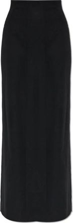 Maison Margiela Wolrok met split - Dames - Maxi Rokken - Zwart - XS - Wol - Rokken