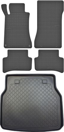 OEM Juego De Alfombrillas De Goma Para Coche Y Maletero Para Mercedes Clase C W203 Familiar (2001-11/2007)