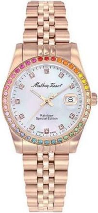 Mathey-Tissot Womens Rainbow White Dial Watch
