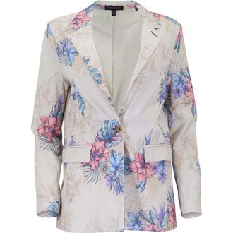 Lords of Harlech Exotic Floral Womens Tailored Blazer in Exotic Floral Neutral at Nordstrom, Size 10
