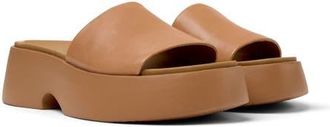 Camper Tasha Platform Slide Sandal in Beige at Nordstrom, Size 39