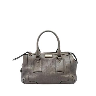 Burberry Pre-owned Satchel - Dames - Vintage Handtas - Grijs - ONE Size - Leer - Vintage
