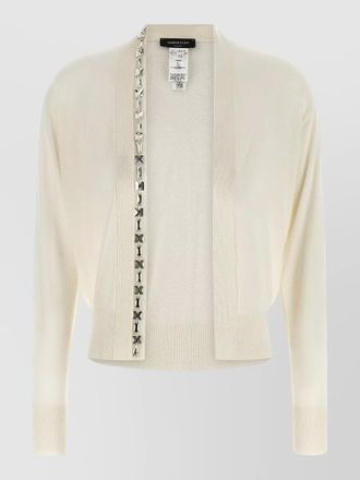 Fabiana Filippi crystal knit cardigan long sleeves trim