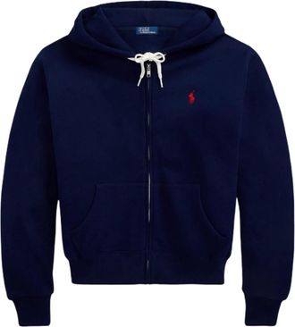 Polo Ralph Lauren Hoodies & sweatvesten, Dames, Blauw, XS, Katoen, Zip-through Hoodie