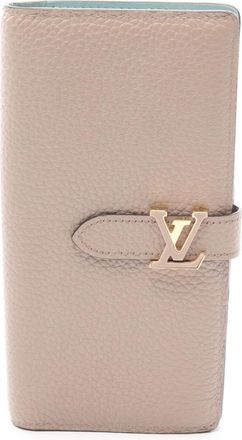 Louis Vuitton Beige Leather Long Wallet (Bi-Fold) (Pre-Owned)