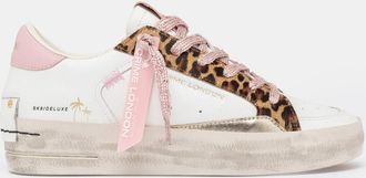 Crime London SK8 DELUXE WEDGE PINK LEOPARD