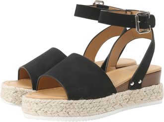 Generic Espadrilles Women Ladies Sandals Platform Sandals for Women Dressy Summer Open Toe Buckle Ankle Strap Shoes Mid Heels Fashion Espadrille Ankle Strap S