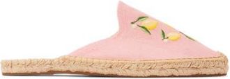 Soludos The Smoking Mule Embroidery Espadrille in Lemons - Dusty Rose Pink at Nordstrom, Size 11