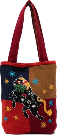 YanYan Knits horse-embroidered tote bag - women - Lambs Wool - OS
